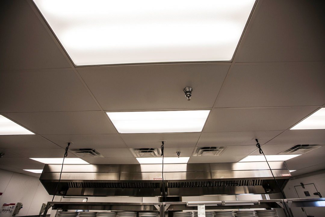 Commercial kitchen electrical upgrades and lighting upgrades
